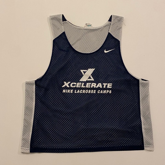 Reversible Nike Xcelerate Lacrosse Jersey Camps Tank Navy/white S/M - Picture 2 of 7